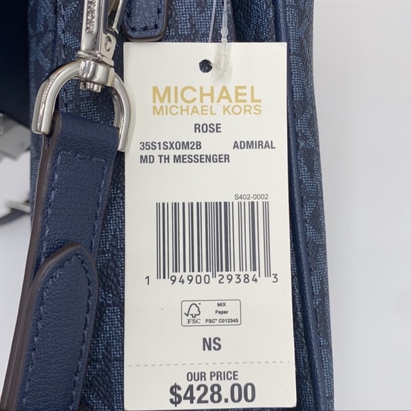 MICHAEL KORS Rose Medium Top Handle Messenger ADMI - Picture 9 of 16